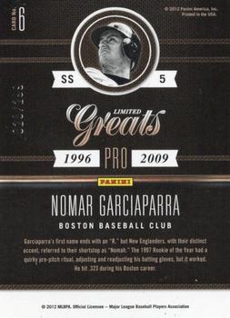 2011 Panini Limited - Greats #6 Nomar Garciaparra Back