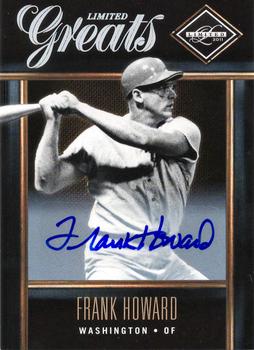 2011 Panini Limited - Greats Signatures #29 Frank Howard Front