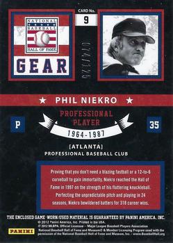 2011 Panini Limited - Hall of Fame Gear #9 Phil Niekro Back