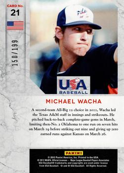 2011 Panini Limited - USA Baseball National Team #21 Michael Wacha Back