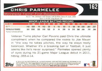 2012 Topps Chrome #162 Chris Parmelee Back