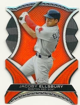 2012 Topps Chrome - Dynamic Die Cuts #DD-JE Jacoby Ellsbury Front