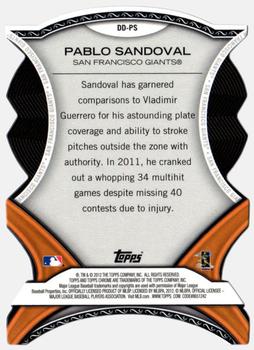 2012 Topps Chrome - Dynamic Die Cuts #DD-PS Pablo Sandoval Back