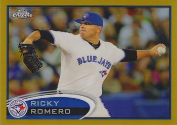 2012 Topps Chrome - Gold Refractors #86 Ricky Romero Front