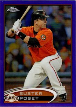 2012 Topps Chrome - Purple Refractors #24 Buster Posey Front