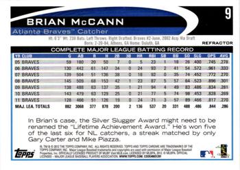 2012 Topps Chrome - Refractors #9 Brian McCann Back