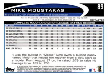 2012 Topps Chrome - Refractors #89 Mike Moustakas Back