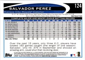 2012 Topps Chrome - Refractors #124 Salvador Perez Back