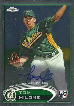 2012 Topps Chrome - Rookie Autographs #169 Tom Milone Front