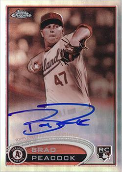 2012 Topps Chrome - Rookie Autographs Sepia Refractors #163 Brad Peacock Front