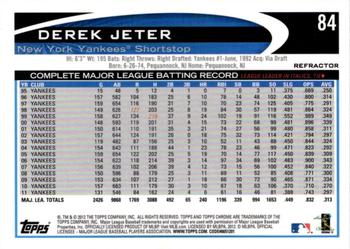 2012 Topps Chrome - X-Fractors #84 Derek Jeter Back