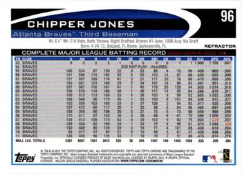 2012 Topps Chrome - X-Fractors #96 Chipper Jones Back