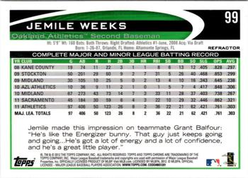 2012 Topps Chrome - X-Fractors #99 Jemile Weeks Back