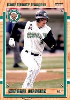2008 Grandstand Kane County Cougars #NNO Michael Lissman Front