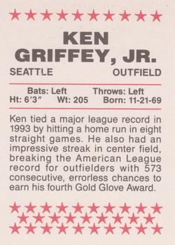 1995 Red Foley #NNO Ken Griffey, Jr. Back