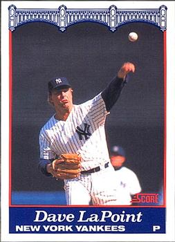 1989 Score New York Yankees #15 Dave LaPoint Front