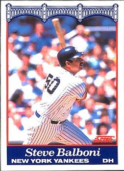 1989 Score New York Yankees #17 Steve Balboni Front