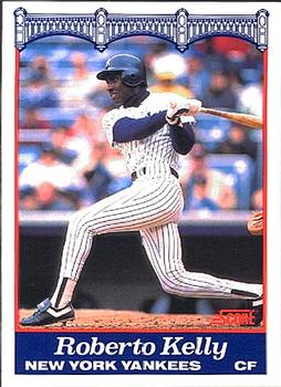 1989 Score New York Yankees #18 Roberto Kelly Front