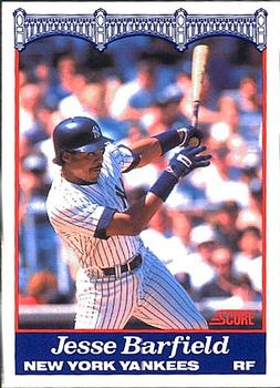 1989 Score New York Yankees #5 Jesse Barfield Front