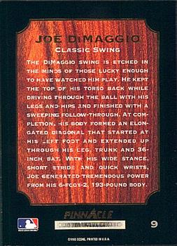 1993 Pinnacle Joe DiMaggio #9 Joe DiMaggio Back
