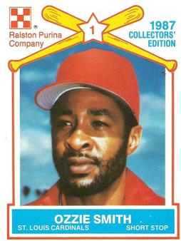 1987 Ralston Purina #13 Ozzie Smith Front