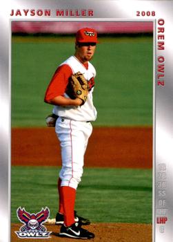 2008 Grandstand Orem Owlz #17 Jayson Miller Front