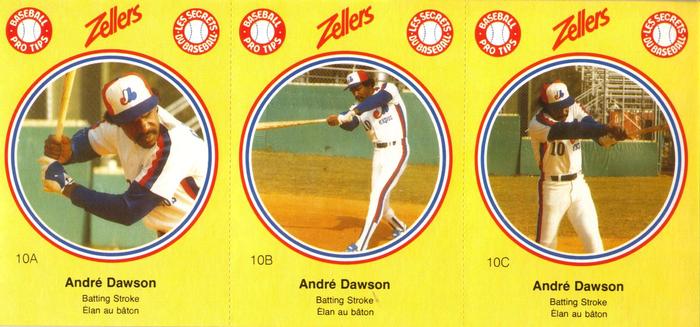 1982 Zellers Montreal Expos - 3-Card Panels #10A / 10B / 10C Andre Dawson Front