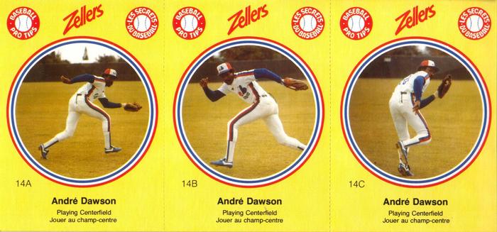1982 Zellers Montreal Expos - 3-Card Panels #14A / 14B / 14C Andre Dawson Front