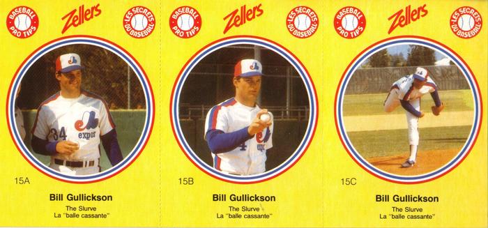 1982 Zellers Montreal Expos - 3-Card Panels #15A / 15B / 15C Bill Gullickson Front