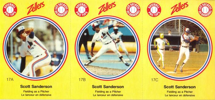 1982 Zellers Montreal Expos - 3-Card Panels #17A / 17B / 17C Scott Sanderson Front