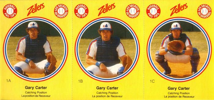 1982 Zellers Montreal Expos - 3-Card Panels #1A / 1B / 1C Gary Carter Front