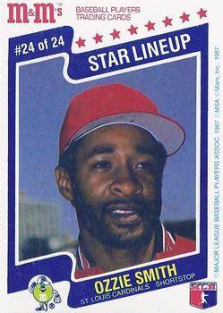 1987 M&M's Star Lineup #24 Ozzie Smith Front
