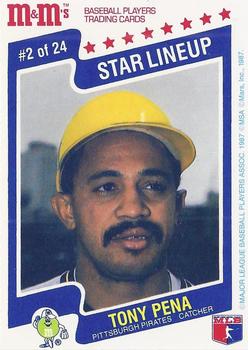 1987 M&M's Star Lineup #2 Tony Pena Front