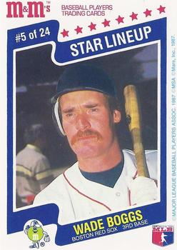 1987 M&M's Star Lineup #5 Wade Boggs Front