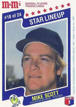 1987 M&M's Star Lineup #18 Mike Scott Front