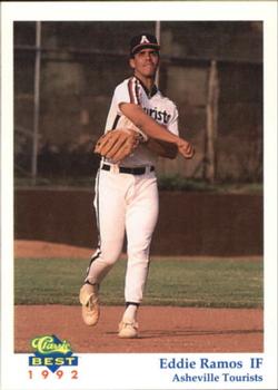 1992 Classic Best Asheville Tourists #15 Eddie Ramos Front