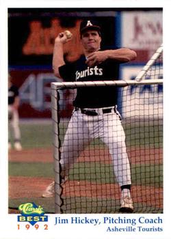1992 Classic Best Asheville Tourists #28 Jim Hickey Front