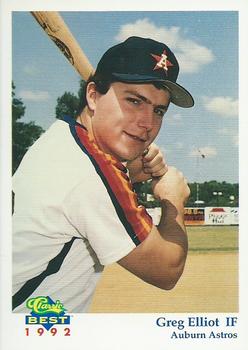 1992 Classic Best Auburn Astros #2 Greg Elliott Front