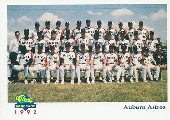 1992 Classic Best Auburn Astros #30 Team Photo Front