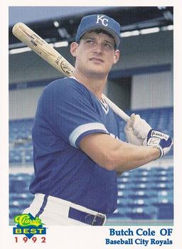1992 Classic Best Baseball City Royals #15 Butch Cole Front