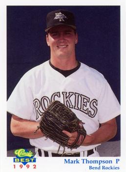 1992 Classic Best Bend Rockies #7 Mark Thompson Front