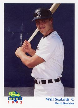 1992 Classic Best Bend Rockies #20 Will Scalzitti Front