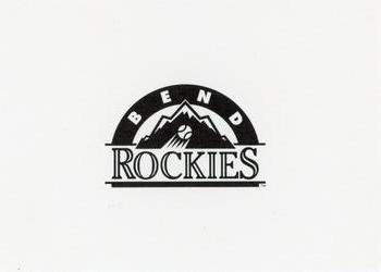 1992 Classic Best Bend Rockies #29 Logo Card Back