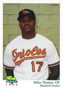 1992 Classic Best Bluefield Orioles #3 Mike Thomas Front