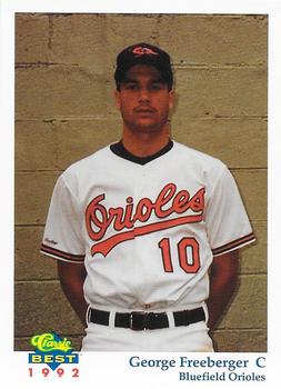 1992 Classic Best Bluefield Orioles #20 George Freeberger Front