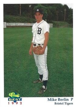 1992 Classic Best Bristol Tigers #1 Mike Berlin Front