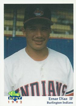 1992 Classic Best Burlington Indians #28 Einar Diaz Front