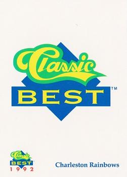 1992 Classic Best Charleston Rainbows #29 Logo Card Back