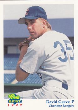 1992 Classic Best Charlotte Rangers #18 David Geeve Front