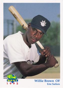 1992 Classic Best Erie Sailors #1 Willie Brown Front